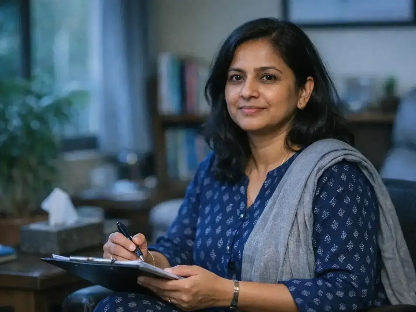 Safe, private counselling room at MindbloomCochin.com in Kodungalloor Kerala